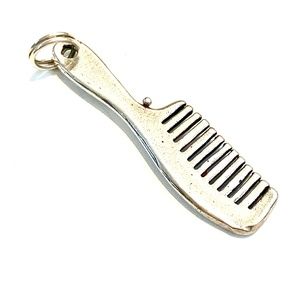 Hair Comb Sterling Silver Jewelry Charm - #hairdresser #hair comb